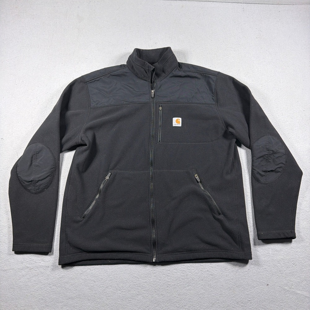 Carhartt Fallon Jacket Men XL Relaxed Fit Full Zip Black Reinforced Workwear